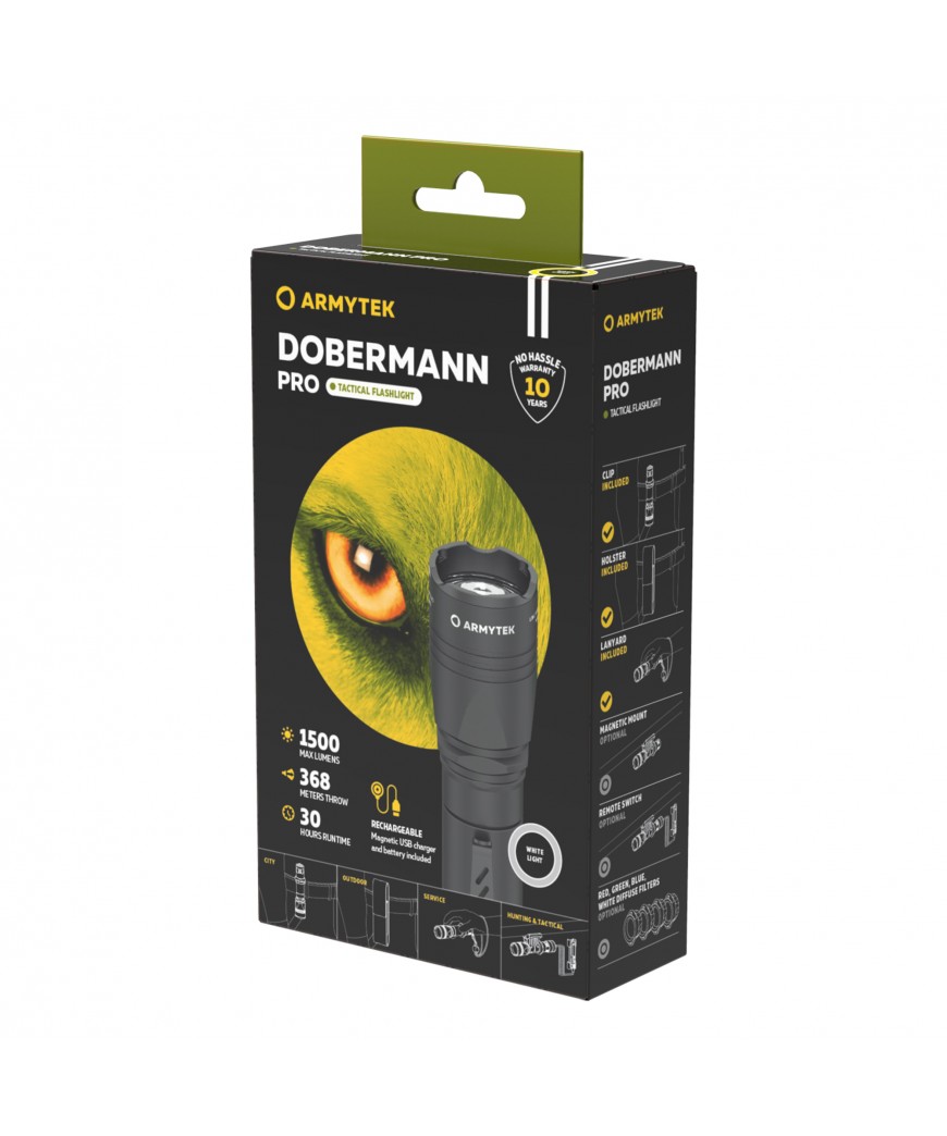 Armytek dobermann pro magnet usb white